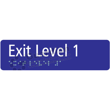 Exit Level 1 in Blue (180x50) [GBS-03EL1-BL]
