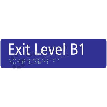 Exit Level B1 in Blue (180x50) [GBS-03ELB1-BL]