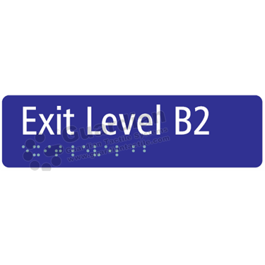 Exit Level B2 in Blue (180x50) [GBS-03ELB2-BL]