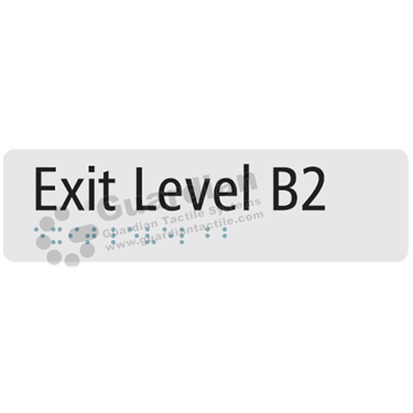 Exit Level B2 in Silver (180x50) [GBS-03ELB2-SV]