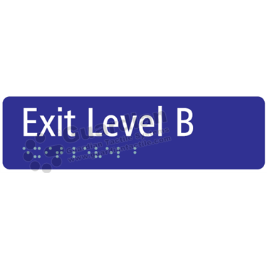 Exit Level B in Blue (180x50) [GBS-03ELB-BL]