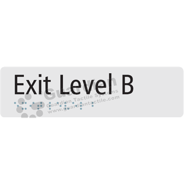 Exit Level B in Silver (180x50) [GBS-03ELB-SV]