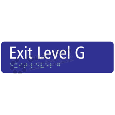Exit Level G in Blue (180x50) [GBS-03ELG-BL]