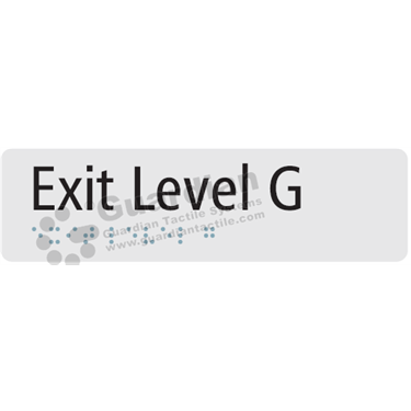 Exit Level G in Silver (180x50) [GBS-03ELG-SV]