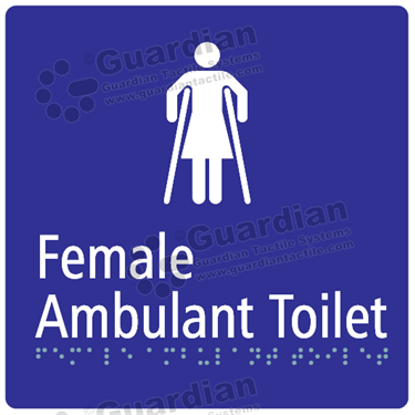 Female Ambulent Toilet in Blue (180x180) [GBS-03FAT-BL]