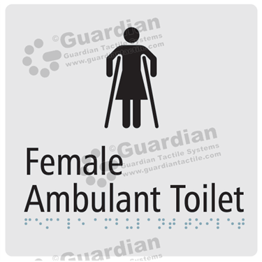 Female Ambulent Toilet in Silver(180x180) [GBS-03FAT-SV]