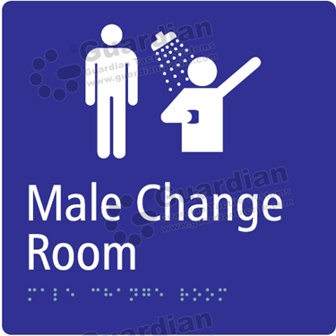 Male Change Room and Shower in Blue (180x180) [GBS-03MCRS-BL]