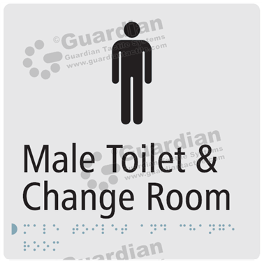 Male Toilet and Change Room in Silver (180x180) [GBS-03MTCR-SV]