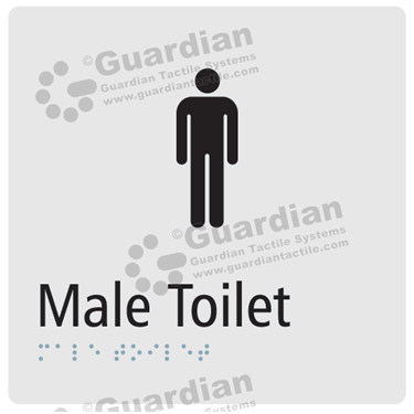 Male Toilet in Silver (180x180) [GBS-03MT-SV]