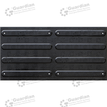 Directional Integrated FRP Tactile (600x300 Mechanically Fixed) - Black [GTS600300-FRBD]