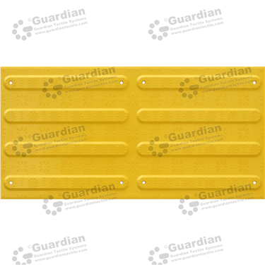 Directional Integrated FRP Tactile (600x300 Mechanically Fixed) - Yellow [GTS600300-FRYD]