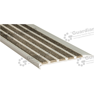 Aluminium Slimline in Silver (10x91mm) - 5 x Black Carborundum Insert Strips [GSN-02SR5-BK]