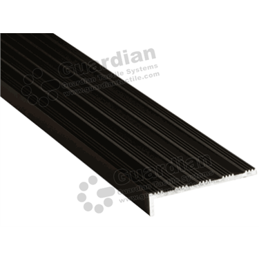 Aluminium Striped Slimline in Black (10x50mm) [GSN-02STR-BK]