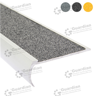 Guardian Nonslip Stairnosings, supplied with Grey Silicon Carbide Insert Tape [GSN-BNR-CMG]
