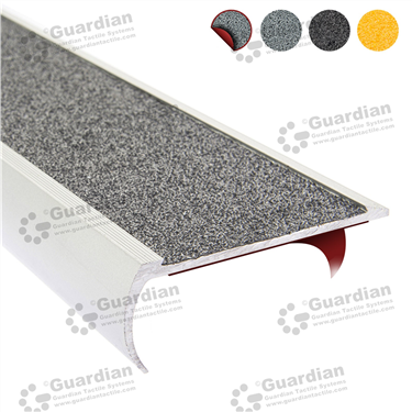 Guardian Nonslip Stairnosings, supplied with Grey Silicon Carbide Insert, Double-sided Tape [GSN-BNR-CMG-DST]