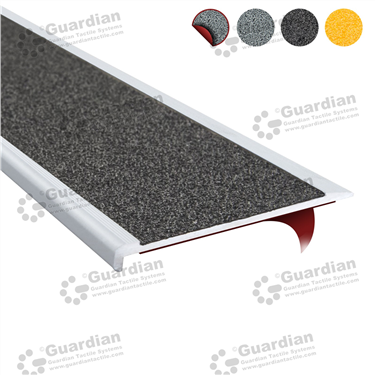 Guardian Slimline Stairnosings, supplied with Grey Silicon Carbide Insert, Double-sided Tape [GSN-SLR-CMG-DST]