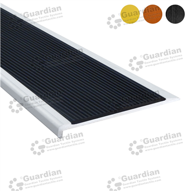 Guardian Slimline Stairnosings, supplied with Polyurethane Nonslip Insert Tape [GSN-SLR-PBK]