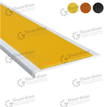 Guardian Nonslip Stairnosings, supplied with Yellow Polyurethane Insert Tape [GSN-SLR-PYL]