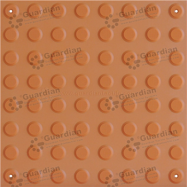 Warning Integrated TPU Tactile (400x400 Mechanically Fixed) - Terracotta [GTS4WSF-TR]
